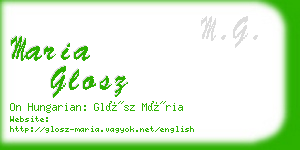 maria glosz business card